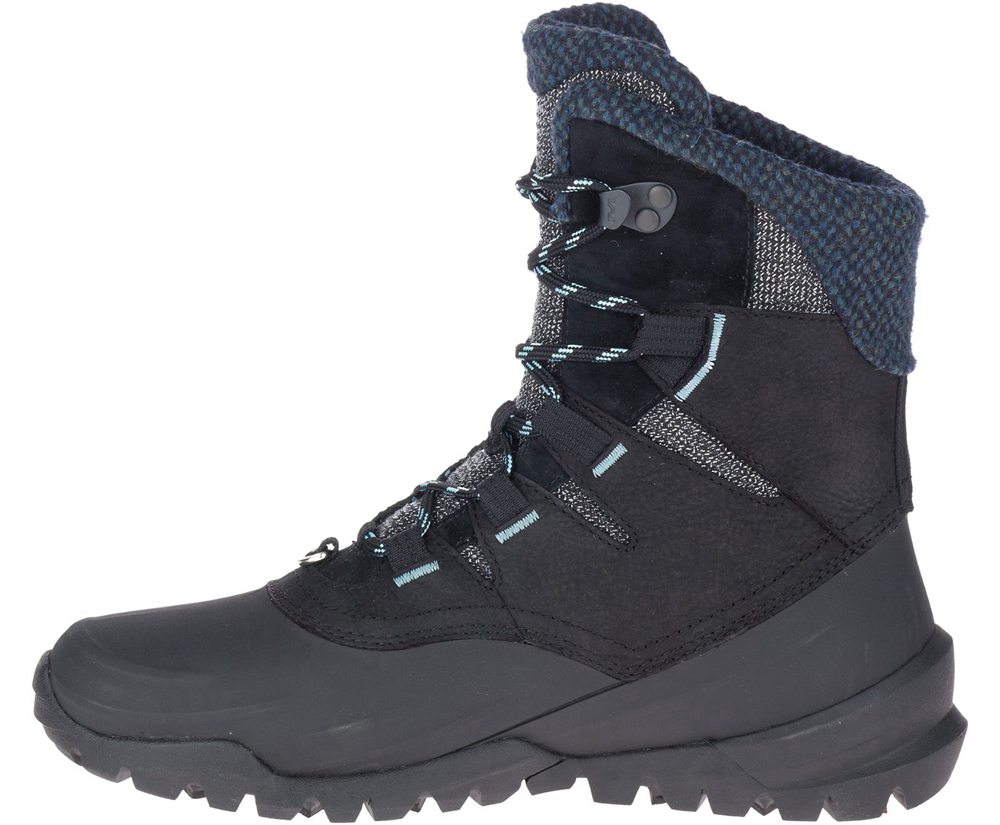 Kozaki Merrell Damskie Czarne - Thermo Aurora 2 Mid Shell Waterproof - 379201-VFA